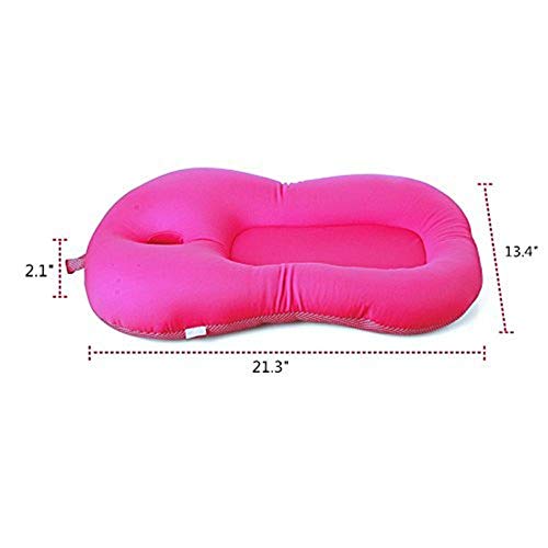 belupai Alfombrilla de baño para bebé recién nacido, plegable, para bañera, asiento de bañera y asiento de bebé(Rosa roja)