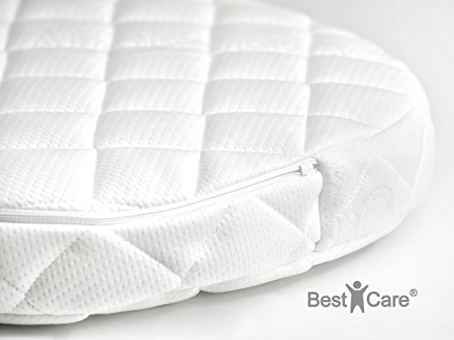 BestCare® - Colchón Aero para carrito con doble cara (verano-invierno), con tratamiento Aloe Vera, para niños, cuna, dormir de forma placentera durante todo el año, Tamaño:Aero 75x35