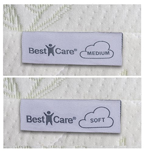 BestCare ® - Producto de la UE, Colchón viscoelástico para bebés y niños, con efecto de memoria para un mejor confort durante las horas de sueño, Tamaño:Visco Junior 160x80 cm