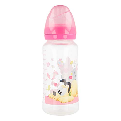 BIBERON CUELLO ANCHO 360 ML | TETINA SILICONA 3 POSICIONES MINNIE MOUSE - DISNEY - BABY PAINT POT