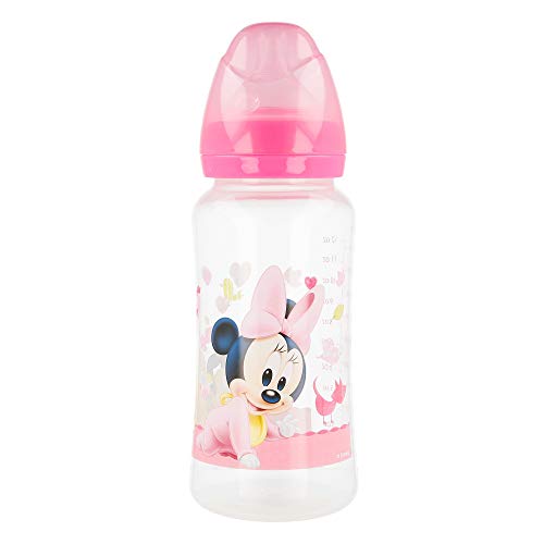 BIBERON CUELLO ANCHO 360 ML | TETINA SILICONA 3 POSICIONES MINNIE MOUSE - DISNEY - BABY PAINT POT