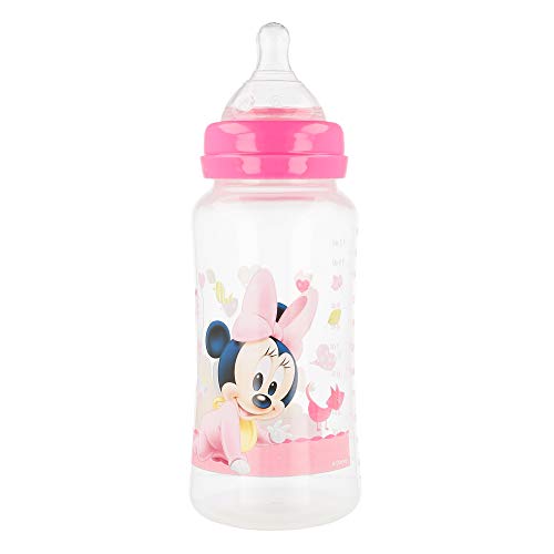 BIBERON CUELLO ANCHO 360 ML | TETINA SILICONA 3 POSICIONES MINNIE MOUSE - DISNEY - BABY PAINT POT