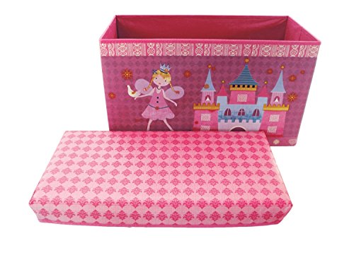 Bieco 04000499 – Caja de almacenamiento y banco Princesa, aprox. 60 x 30 x 35 cm