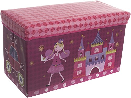 Bieco 04000499 – Caja de almacenamiento y banco Princesa, aprox. 60 x 30 x 35 cm