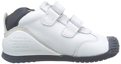 Biomecanics 151157, Zapatos de primeros pasos Unisex Bebés, Blanco (Blanco/Azul/Sauvage), 18 EU