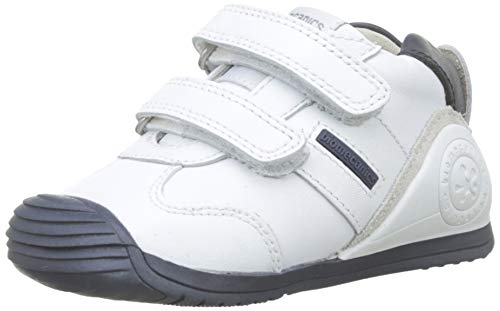 Biomecanics 151157, Zapatos de primeros pasos Unisex Bebés, Blanco (Blanco/Azul/Sauvage), 18 EU