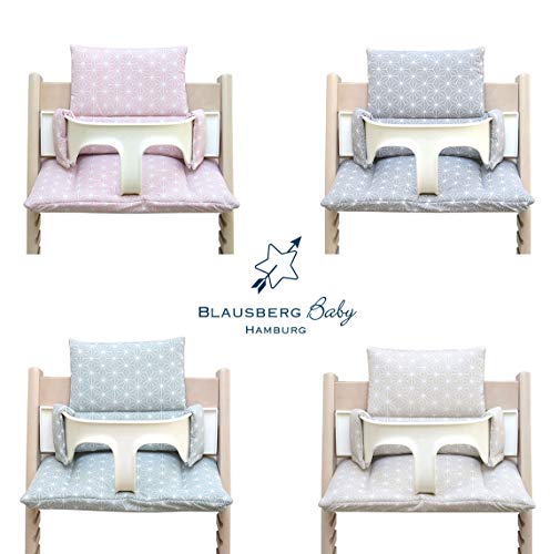 Blausberg Baby *41 couleurs* coussin set de siège pour chaise haute Stokke Tripp Trapp (Happy Star Beige) tous les matériaux sont certifiés OEKO-TEX® Standard 100-100% made in Hamburg