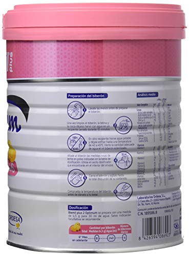 Blemil Plus Optimum 2, Leche de continuación para bebé - 800 gr.