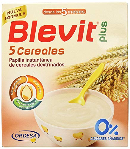 Blemil Plus Optimum 2, Leche de continuación para bebé - Pack de 2 x 800 g - Total: 1600 g + Blevit Plus 5 Cereales para bebé - Pack de 2 x 300 g - Total: 600 g