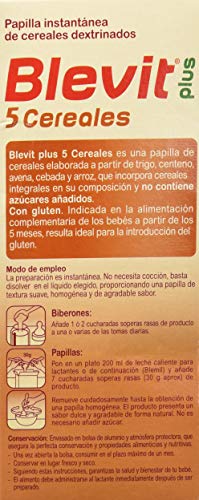 Blevit Plus 5 Cereales para bebé - 2 de 300 gr. (Total 600 gr.)