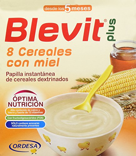 Blevit Plus 8 Cereales con Miel - Paquete de 2 x 300 gr - Total: 600 gr