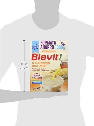 Blevit Plus 8 Cereales con Miel - Paquete de 2 x 500 gr - Total: 1000 gr