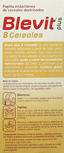 Blevit Plus 8 Cereales - Paquete de 2 x 300 gr - Total: 600 gr