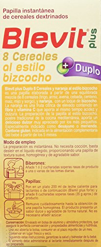 Blevit Plus Duplo 8 Cereales Al Estilo Bizcocho - Paquete de 2 x 300 gr - Total: 600 gr