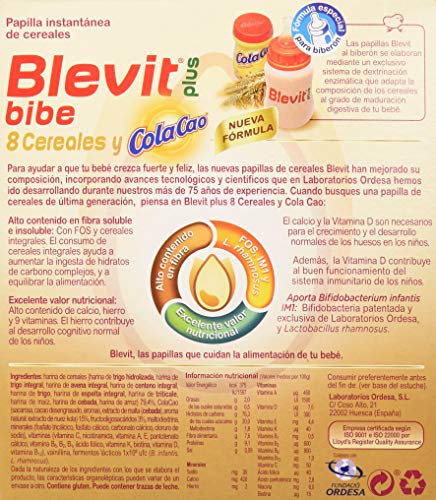 Blevit Plus Papilla 8 Cereales Y Colacao Para Biberón 1 Unidad 600 g