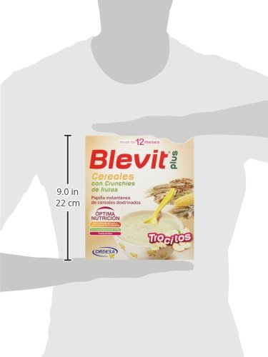 Blevit Plus Trocitos Cereales con Crunchies de Frutas - Paquete de 2 x 300 gr - Total: 600 gr