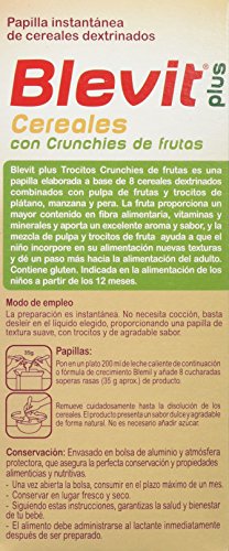 Blevit Plus Trocitos Cereales con Crunchies de Frutas - Paquete de 2 x 300 gr - Total: 600 gr