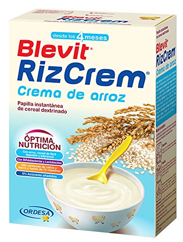 Blevit Rizcrem 300grs. papilla elaborada a partir de crema de arroz con bifidobacterias y lactobacilos.