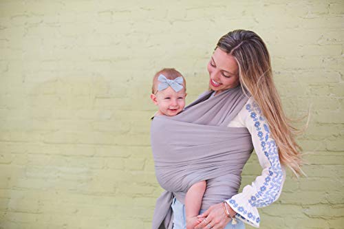 Boba - Fular Elástico Portabebé Wrap Bamboo, Light Grey