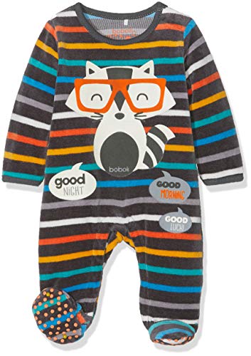 boboli Velour Play Suit For Baby Pelele, Multicolor (Multicolor 9855), 74 (Tamaño del Fabricante:9M) Unisex bebé