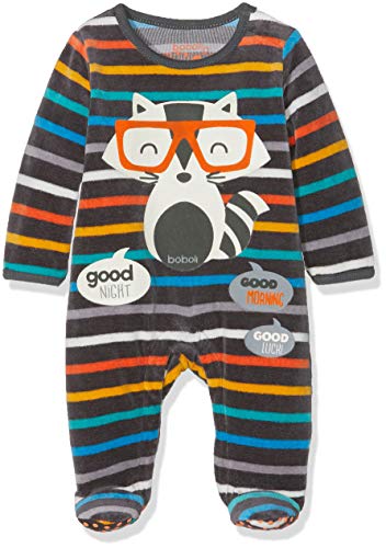 boboli Velour Play Suit For Baby Pelele, Multicolor (Multicolor 9855), 74 (Tamaño del Fabricante:9M) Unisex bebé