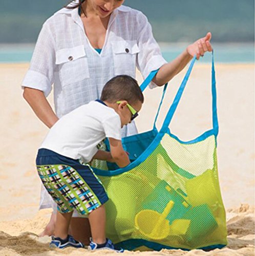 Bolsa de Malla para la Playa, Mochila para Juguetes, Toallas de Natación y Piscina, Bolas de Almacenamiento, Paquetes perfectos para Guardar Juguetes de Niños DE 45 x 30 x 45 cm