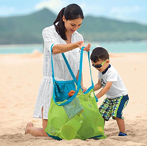 Bolsa de Malla para la Playa, Mochila para Juguetes, Toallas de Natación y Piscina, Bolas de Almacenamiento, Paquetes perfectos para Guardar Juguetes de Niños DE 45 x 30 x 45 cm