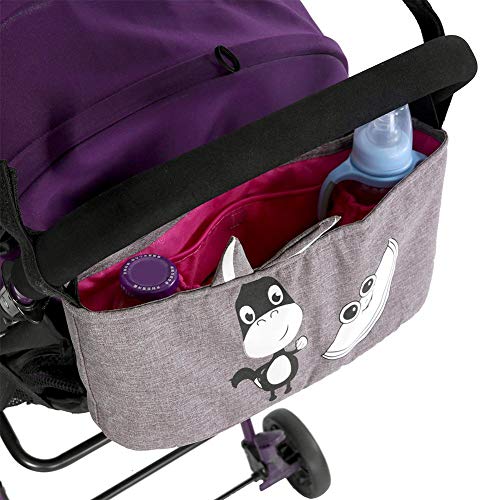 Bolsa organizadora para cochecito de bebé con portavasos Accesorios para organizador de silla de paseo universal Bolsa de pañales de almacenamiento estándar(#3)