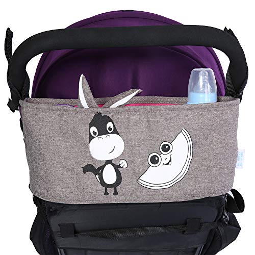 Bolsa organizadora para cochecito de bebé con portavasos Accesorios para organizador de silla de paseo universal Bolsa de pañales de almacenamiento estándar(#3)