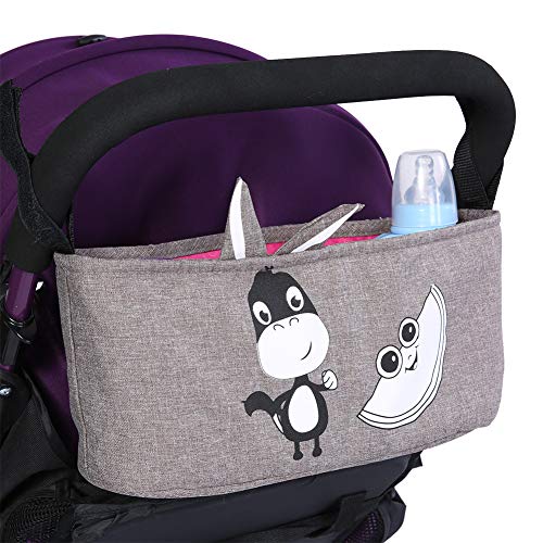 Bolsa organizadora para cochecito de bebé con portavasos Accesorios para organizador de silla de paseo universal Bolsa de pañales de almacenamiento estándar(#3)