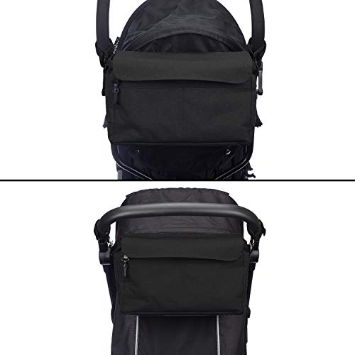 Bolsa organizadora XL para cochecito o silla de paseo de BTR. Negro