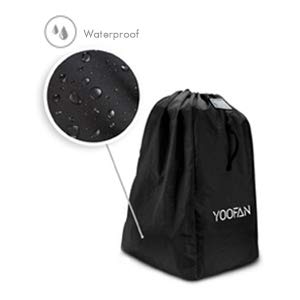 Bolsa Transporte Silla Paseo - Impermeable Bolsa de Transporte Cochecito Bebé Universal para Viajes Aéreos con Ventana de Identificación, Correa de Asa y Correa para el Hombro,Perfecta para Cochecito