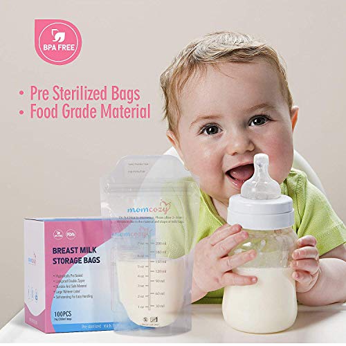 Bolsas Leche Materna para el Almacenamiento Pre-Esterilizadas - Bolsas de Ahorro de Leche Materna a Prueba de Fugas – Libre de BPA – Contenedores de Leche de Momcozy