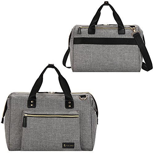 Bolso Cambiador Bebe, Bolsos de Pañales para Mamá y Papá con cojín Cambiador (gris)