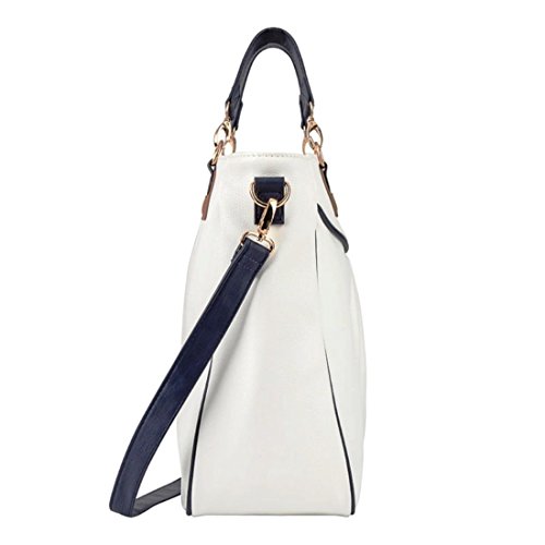 Bolso Panera MAYORAL Polipiel BLANCO y MARINO