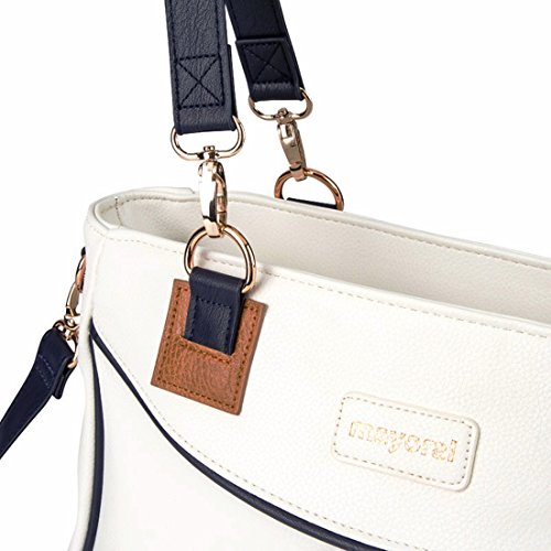 Bolso Panera MAYORAL Polipiel BLANCO y MARINO