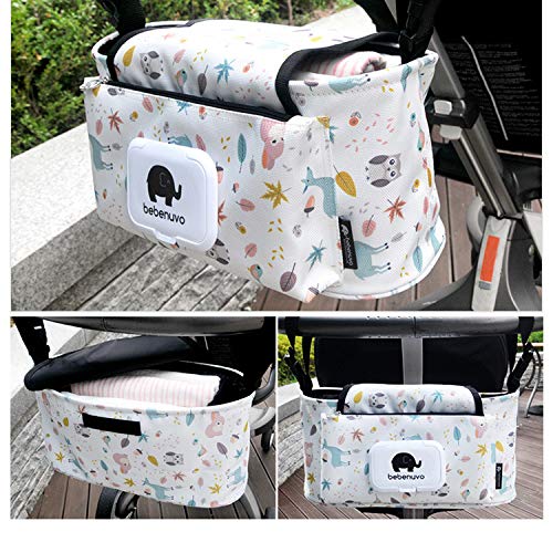 Bolsos Carro Bebé Universal Gran Capacidad Bolsas Organizador Carro Silla Paseo (Pájaro)