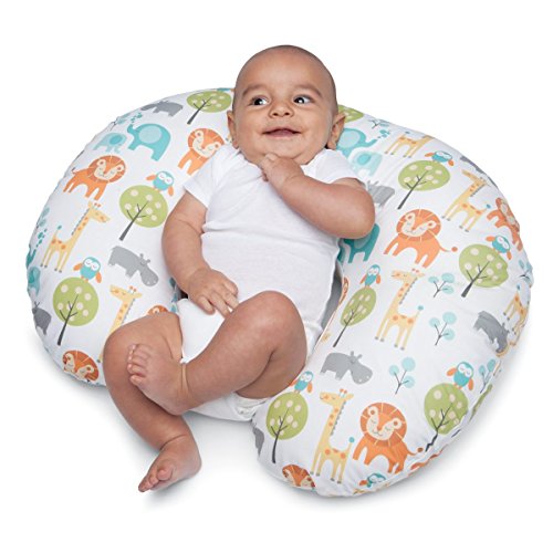 Boppy- Cojín de lactancia algodón, ergonómico, indeformable y optima adaptabilidad, de 0 a 12 meses, estampado Jungle