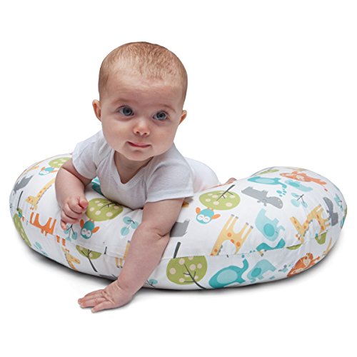 Boppy- Cojín de lactancia algodón, ergonómico, indeformable y optima adaptabilidad, de 0 a 12 meses, estampado Jungle