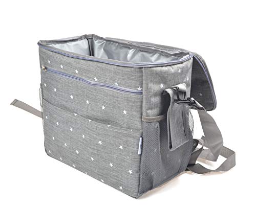 Bostar Bolsa de Carro para Bebe Bolsa Multifuncional de Gran Capacidad para Mamá Bolsa de Almacenamiento Correa Universal Silla de Paseo