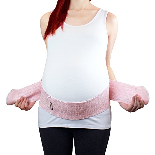 Bracoo MS61 I Cinturón de Maternidad Ajustable, Alivia Pesadez, Da Soporte a la Barriga y Espalda, Ayuda a Prevenir Prolapso, Rosa, Talla Única