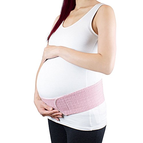 Bracoo MS61 I Cinturón de Maternidad Ajustable, Alivia Pesadez, Da Soporte a la Barriga y Espalda, Ayuda a Prevenir Prolapso, Rosa, Talla Única