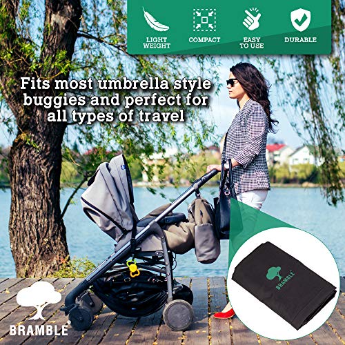 BRAMBLE! Premium Universal Bolsa de Transporte de Cochecito - Bolsa de Cochecito de Viaje, Carrito Bebe - Ligero Compacto Impermeable - Protección Total para Viaje, Avión Gate Check o Almacenamiento.