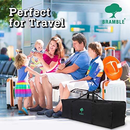 BRAMBLE! Premium Universal Bolsa de Transporte de Cochecito - Bolsa de Cochecito de Viaje, Carrito Bebe - Ligero Compacto Impermeable - Protección Total para Viaje, Avión Gate Check o Almacenamiento.