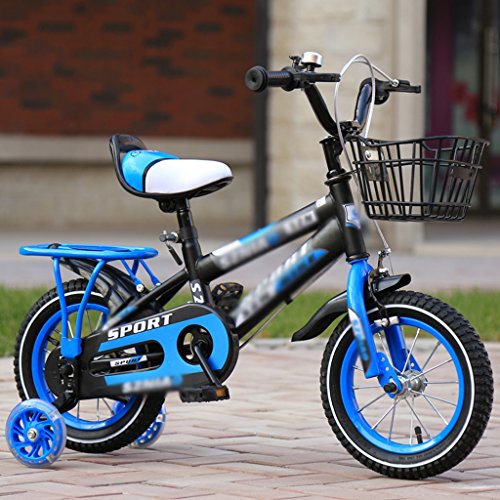 Brilliant firm Bicicletas Bicicletas para niños 2-3-4-6-7-8 años bebé 12-14-16-18 Pulgadas Carro de bebé certificación 3C Coche Infantil (Color : Blue, Size : 12 Inches)