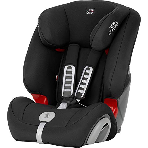 Britax Römer EVOLVa 1-2-3 PLUS, Silla de coche grupo 1/2/3, Negro (Cosmos Black)