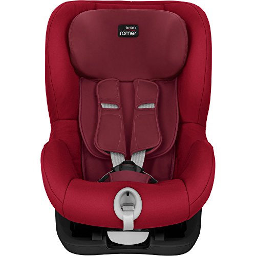 Britax Römer KING II - Silla de coche grupo 1 (9 - 18 kg),  color BLACK SERIES Flame Red