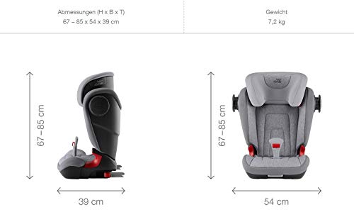 Britax Römer Silla de coche 3,5 años - 12 años, 15 - 36 kg, KIDFIX S, ISOFIX, Grupo 2/3, Cosmos Black