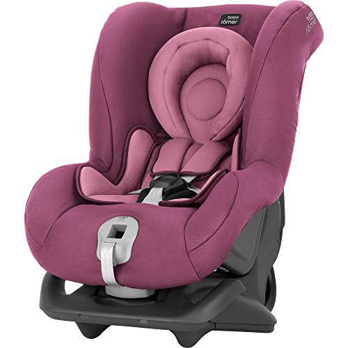 Britax Römer Silla de coche Nacimiento - 4 años, hasta 18 kg, FIRST CLASS PLUS Grupo 0+/1, Wine Rose