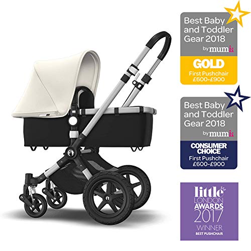 Bugaboo Cameleon 3 Plus, Cochecito y Silla de Paseo 2 en 1, Negro/Blanco Natural